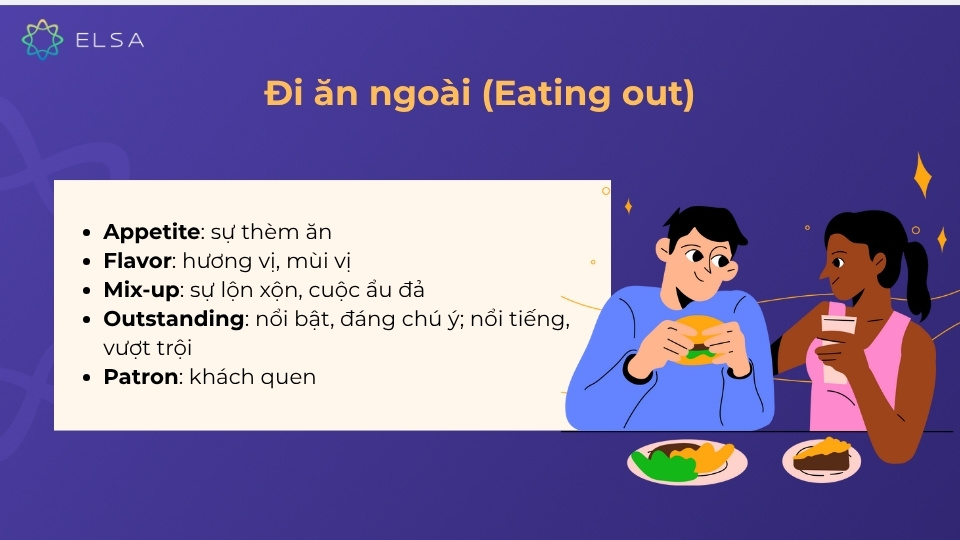 Từ vựng TOEIC về đi ăn ngoài