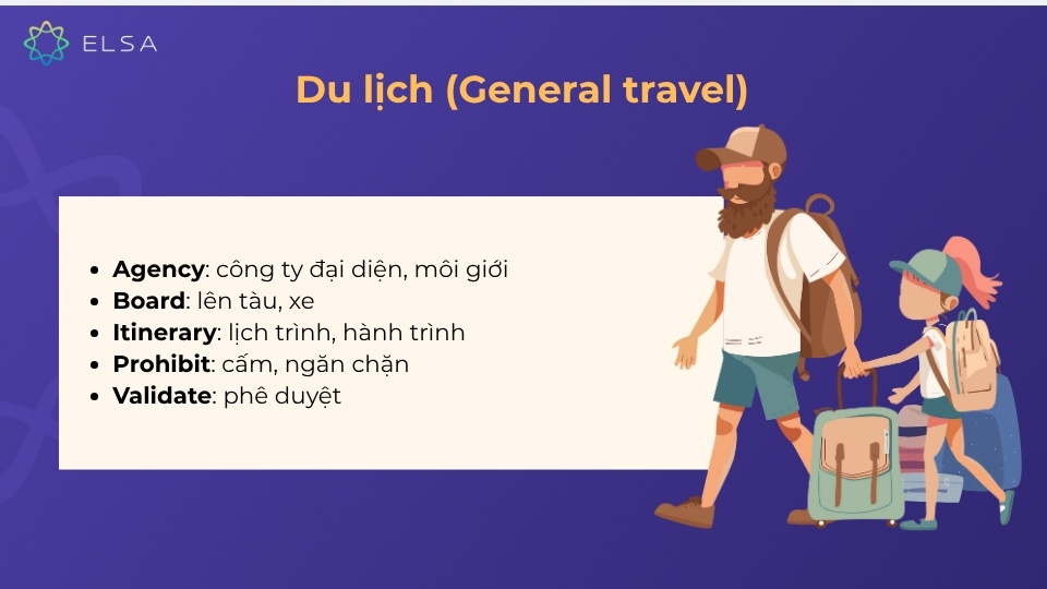 Từ vựng TOEIC về du lịch