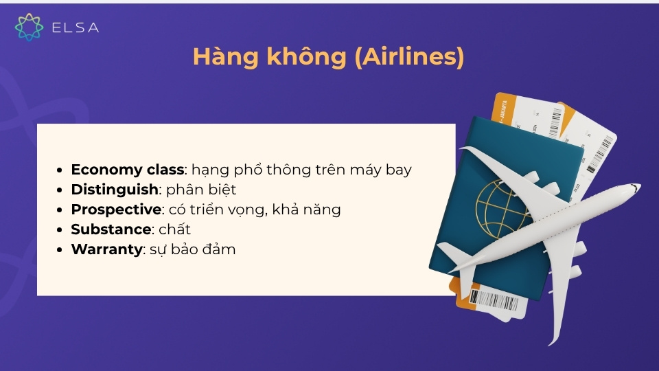 Từ vựng TOEIC về hàng không