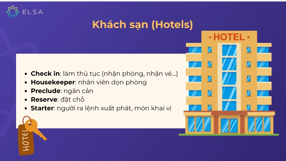 Từ vựng TOEIC về khách sạn