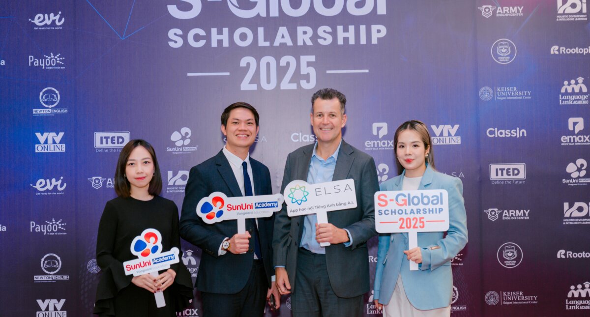 ELSA tài trợ ứng dụng học tiếng Anh với công nghệ AI cho học viên chương trình học bổng S-Global 2025