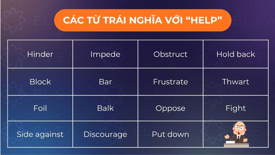 Các từ đồng nghĩa với “help”