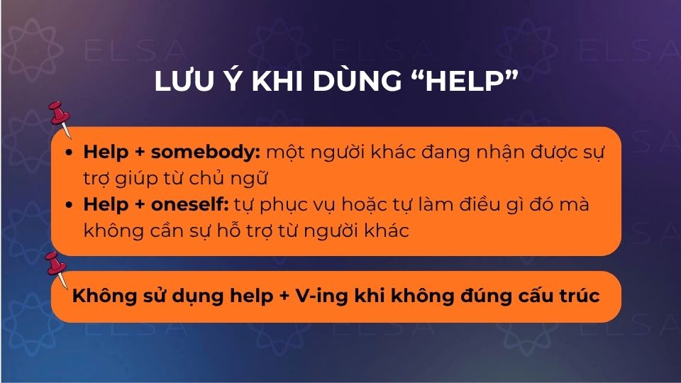 Lưu ý khi dùng “Help”