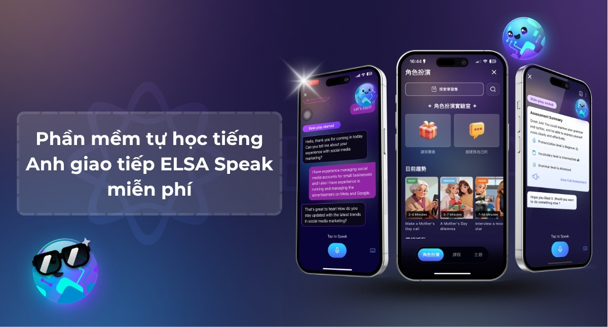 Phần mềm tự học tiếng Anh giao tiếp ELSA Speak miễn phí