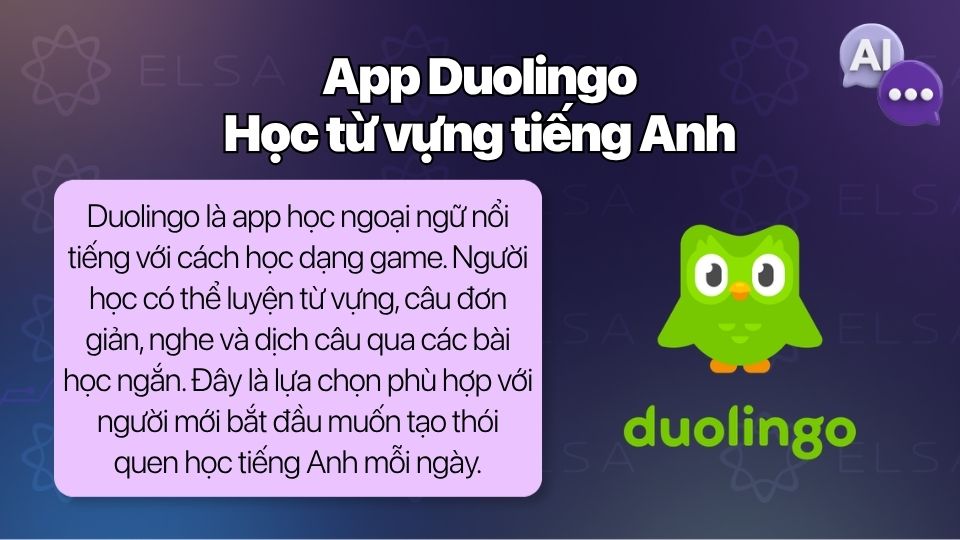 Ứng dụng Duolingo học từ vựng tiếng Anh qua trò chơi Ứng dụng Duolingo học từ vựng tiếng Anh qua trò chơi