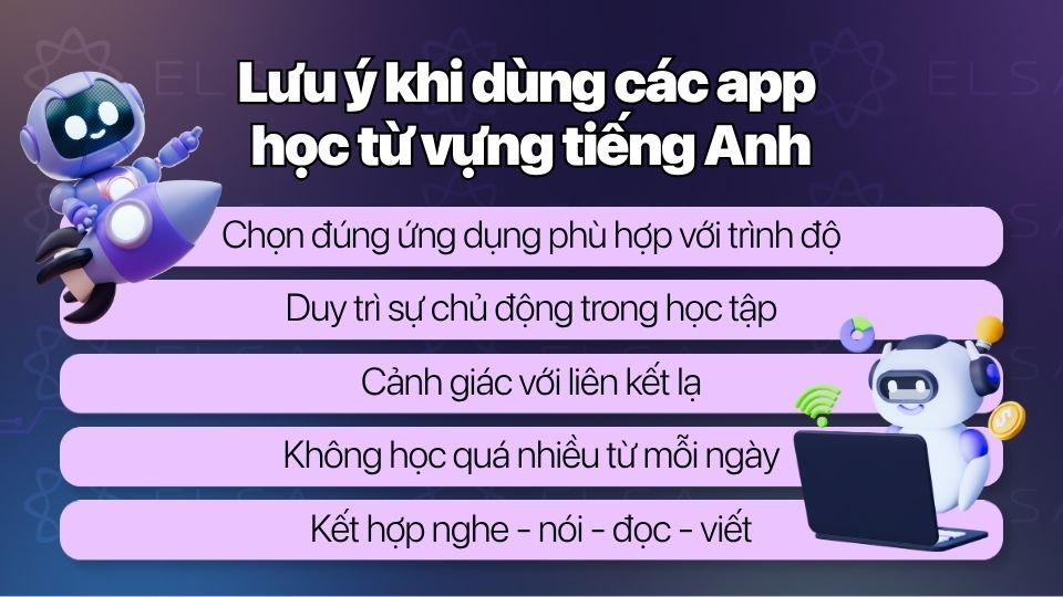 Người học chọn ứng dụng học từ vựng tiếng Anh phù hợp với trình độ