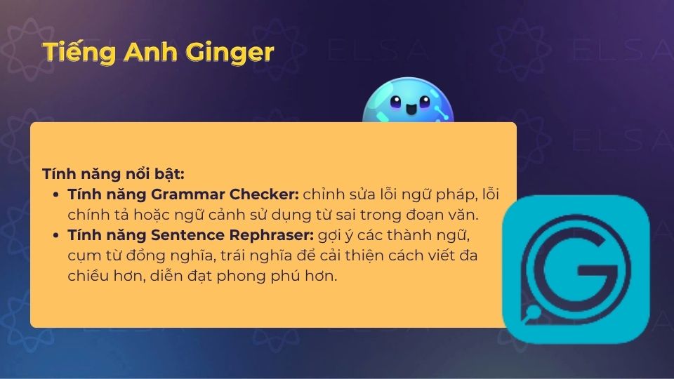 Phần mềm luyện viết Tiếng Anh Ginger Phần mềm luyện viết Tiếng Anh Ginger