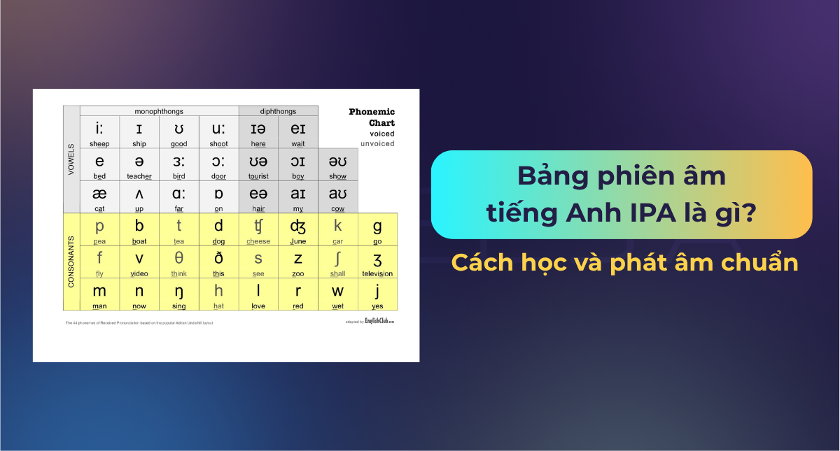 Bảng phiên âm tiếng Anh IPA là gì? Cách học và phát âm chuẩn