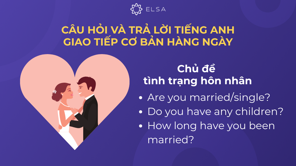 Các câu giao tiếp với chủ đề hôn nhân Các câu giao tiếp với chủ đề hôn nhân