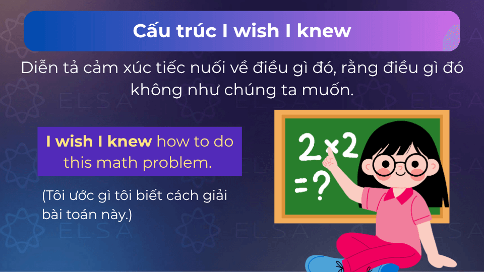 Câu ví dụ cấu trúc I wish I knew