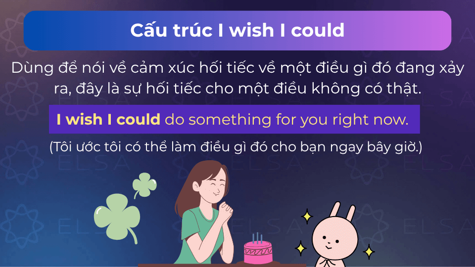 Câu ví dụ cấu trúc I wish I could