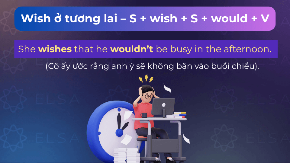 Câu ví dụ wish ở tương lai