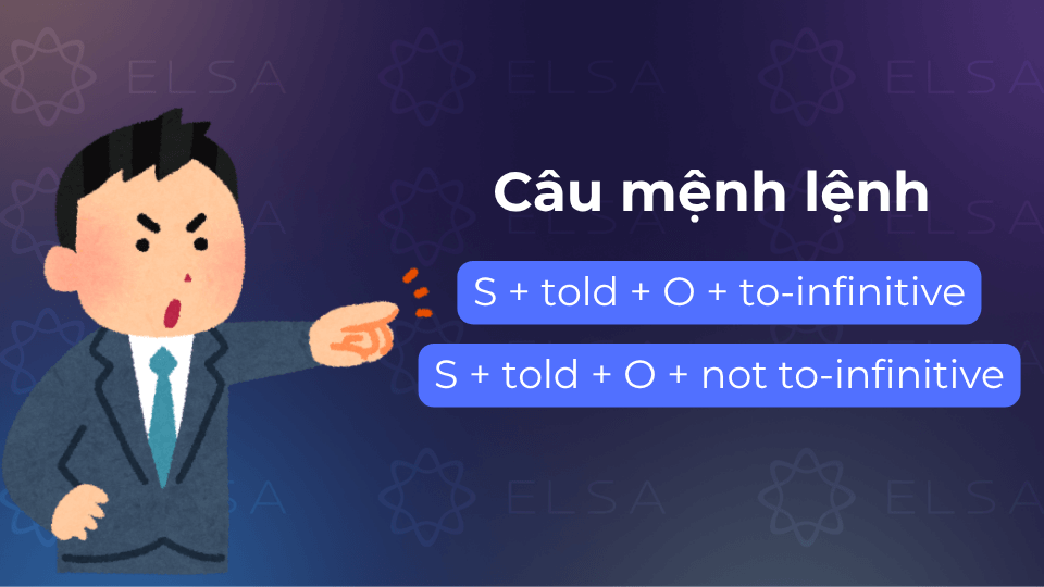 Cấu trúc câu tường thuật ở dạng câu mệnh lệnh phủ định