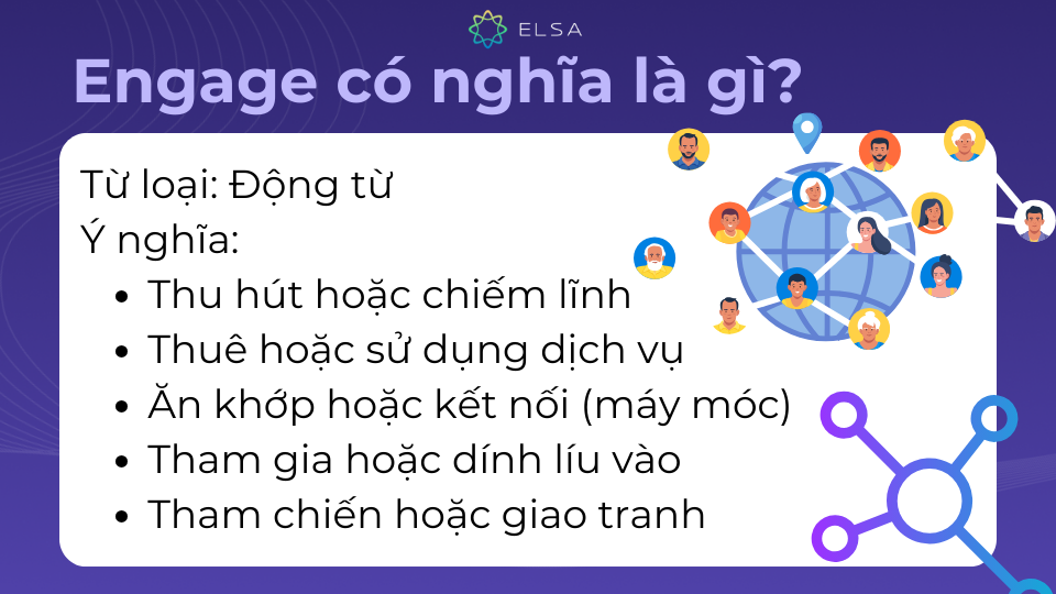 Khái niệm của từ vựng engage Khái niệm của từ vựng engage