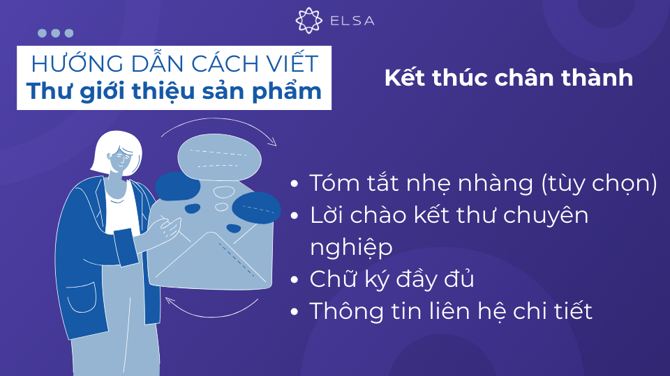 Hướng dẫn cách viết đoạn kết cho thư giới thiệu sản phẩm bằng tiếng Anh