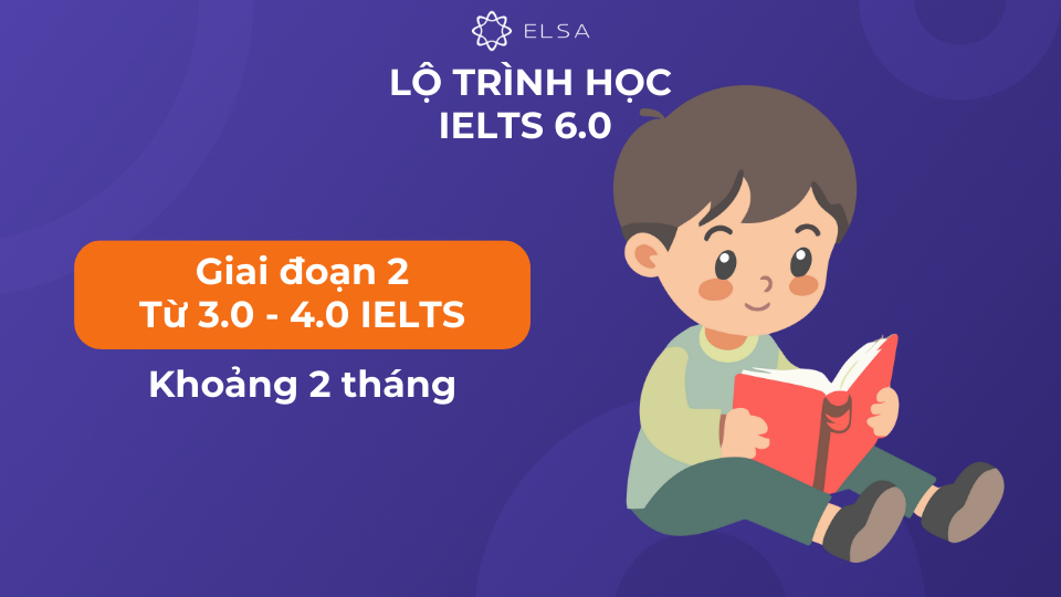 Giai đoạn 2: từ 3.0-4.0 IELTS cần khoảng 2 tháng để học Giai đoạn 2: từ 3.0-4.0 IELTS cần khoảng 2 tháng để học