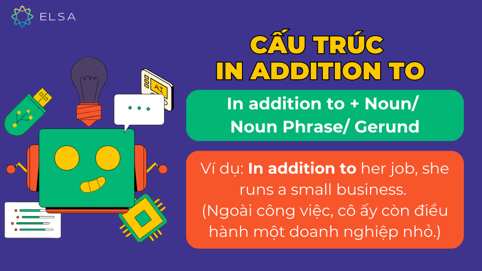 Cấu trúc và cách dùng in addition to Cấu trúc và cách dùng in addition to