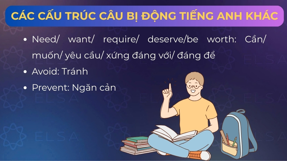 Các cấu trúc câu bị động tiếng Anh khác