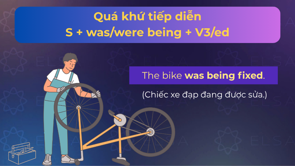 Công thức và ví dụ câu bị động thì quá khứ tiếp diễn
