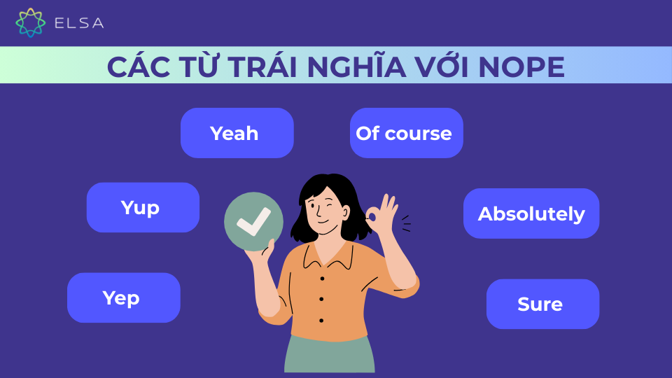 Một số từ trái nghĩa với Nope Một số từ trái nghĩa với Nope