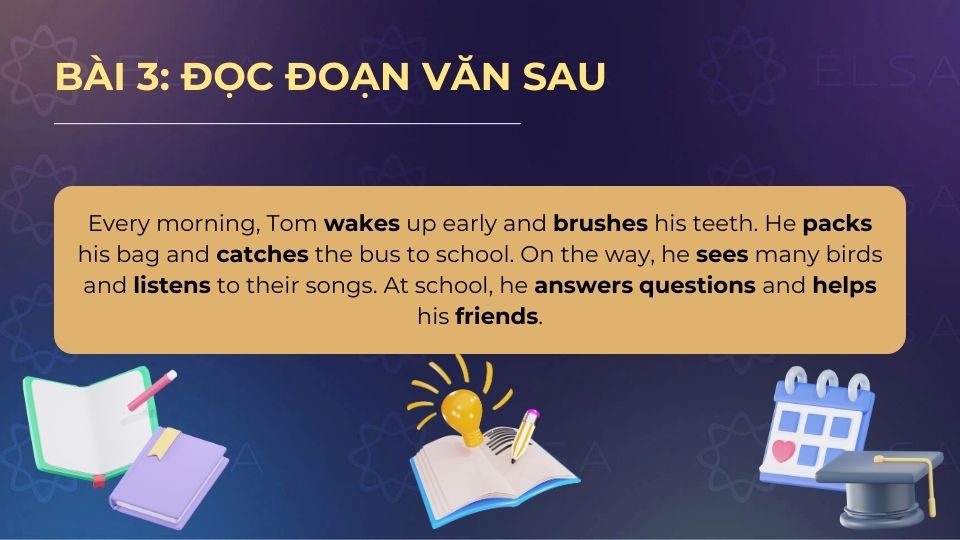 Đọc đoạn văn sau