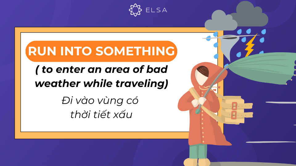 Ý nghĩa 1 của run into something Ý nghĩa 1 của run into something