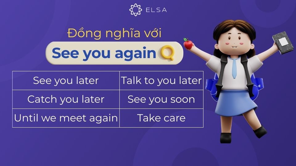 Cụm từ đồng nghĩa với See you again Cụm từ đồng nghĩa với See you again