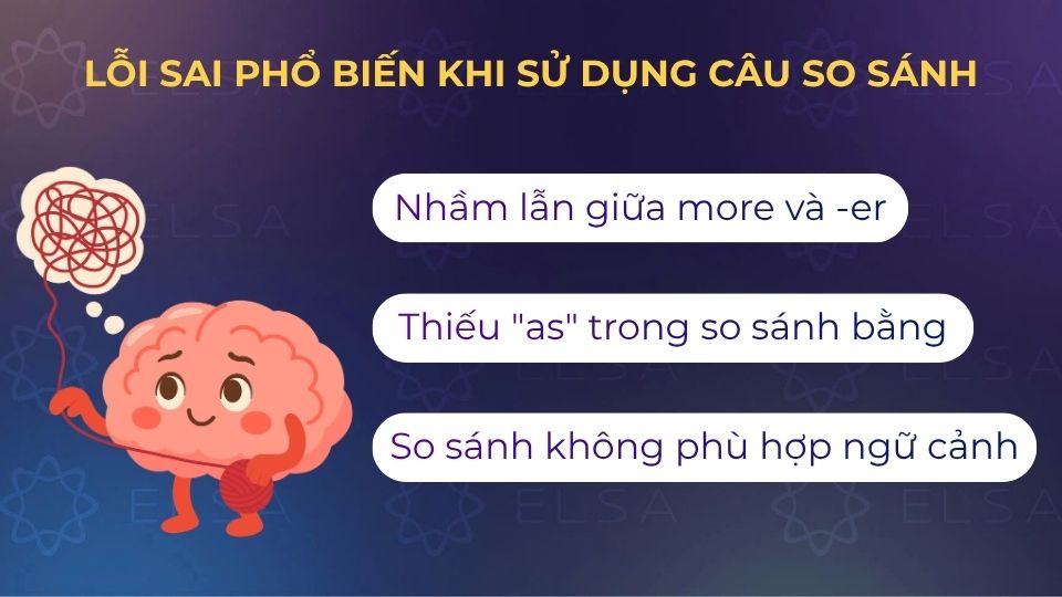 Lỗi sai phổ biến khi sử dụng câu so sánh