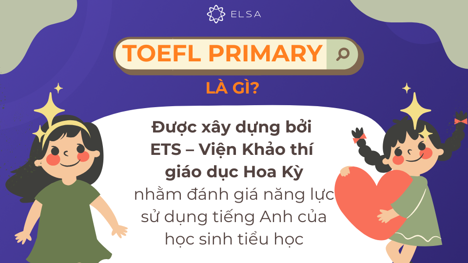TOEFL Primary là bài thi đánh giá năng lực tiếng Anh của học sinh tiểu học