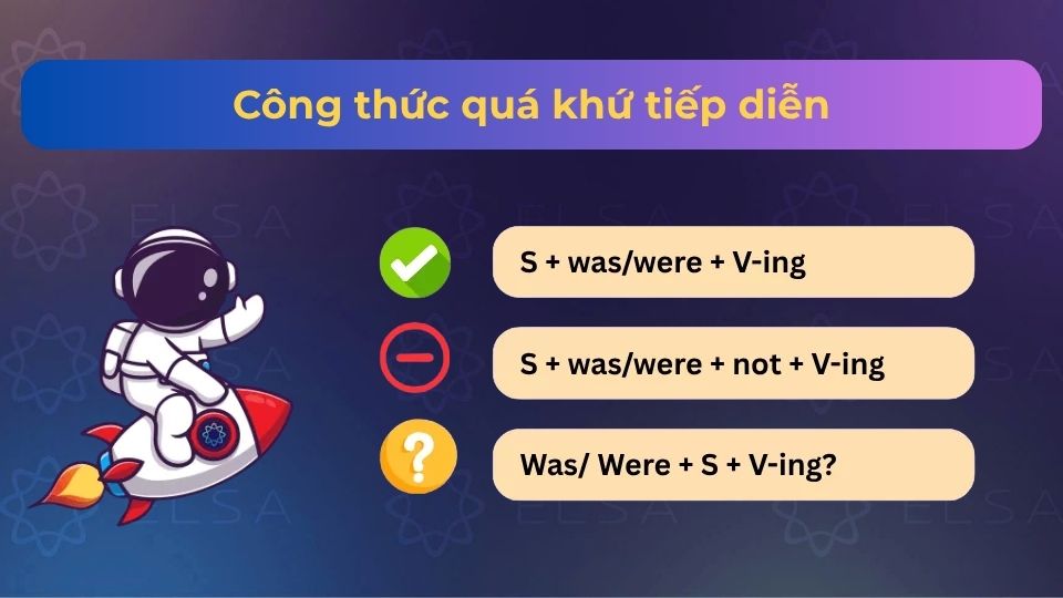 Công thức thì quá khứ tiếp diễn