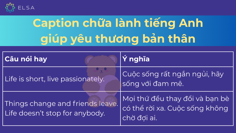 Một số caption yêu thương bản thân