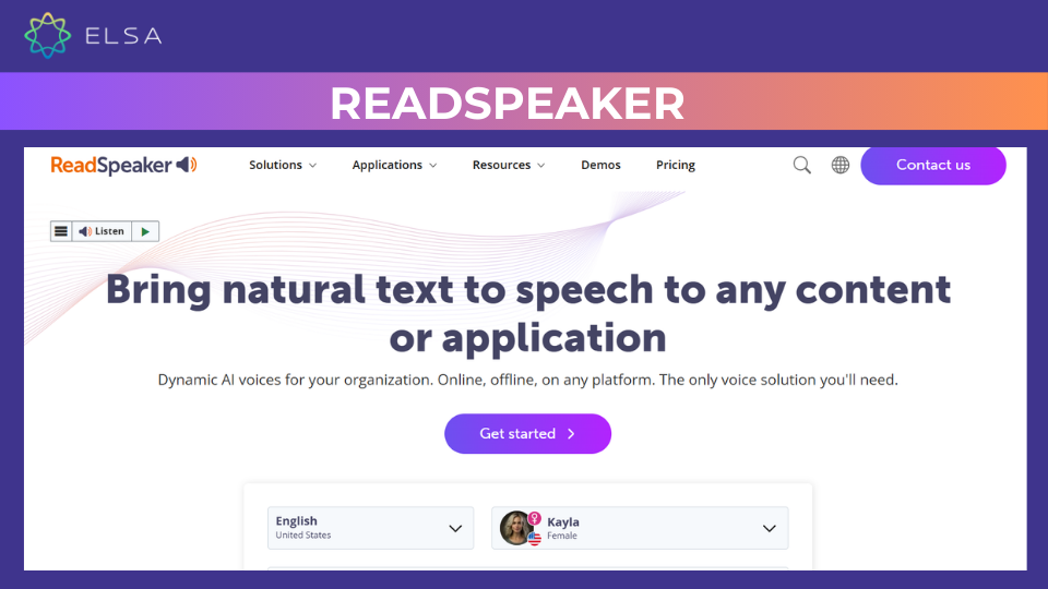 Website ReadSpeaker đọc tiếng Anh Website ReadSpeaker đọc tiếng Anh