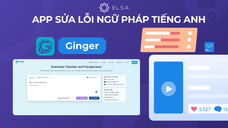 Ginger là một ứng dụng sửa lỗi ngữ pháp mạnh mẽ với nhiều tính năng Ginger là một ứng dụng sửa lỗi ngữ pháp mạnh mẽ với nhiều tính năng