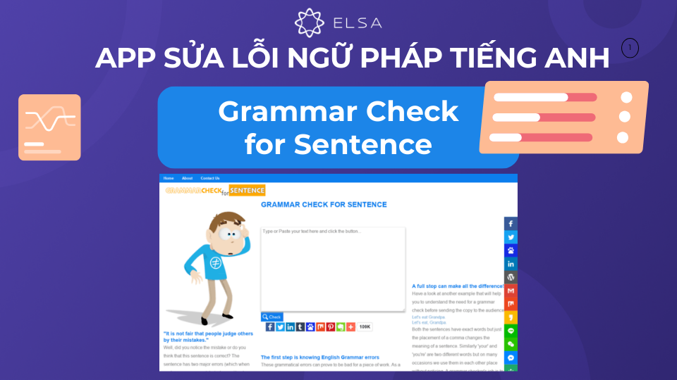 Grammar Check for Sentence là công cụ giúp bạn kiểm tra từng câu văn cụ thể và đảm bảo tính chính xác Grammar Check for Sentence là công cụ giúp bạn kiểm tra từng câu văn cụ thể và đảm bảo tính chính xác