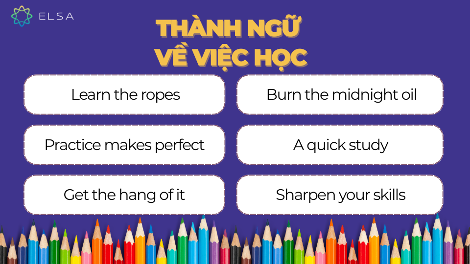 Thành ngữ về việc học Thành ngữ về việc học