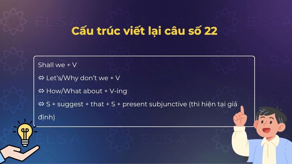 Cấu trúc viết lại câu theo dạng lời mời