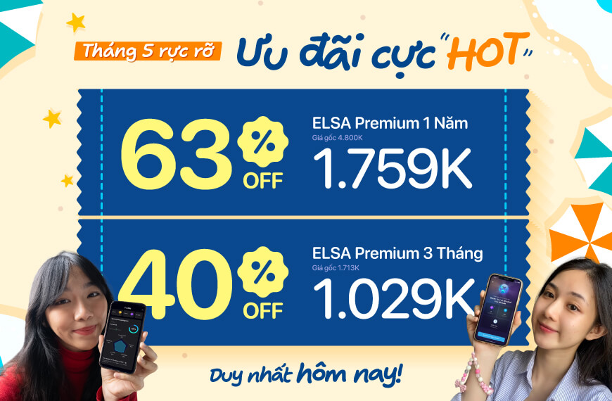 ELSA Premium 3 tháng