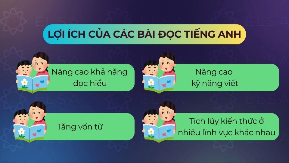 Lợi ích của các bài đọc tiếng Anh