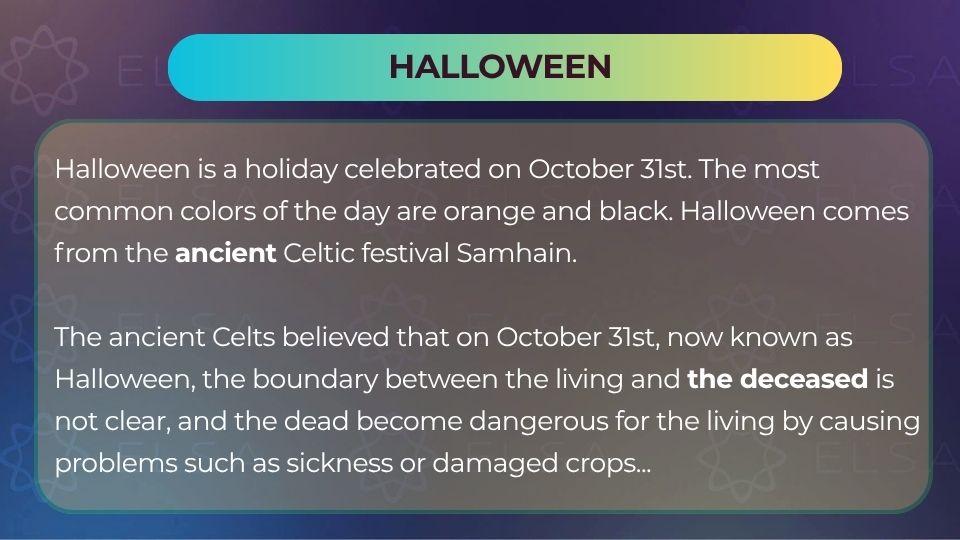 Bài luyện đọc tiếng Anh theo chủ đề Halloween | ELSA Speak