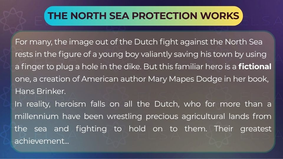 Bài luyện đọc tiếng Anh theo chủ đề The North Sea Protection Works | ELSA Speak