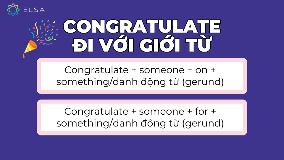 Congratulate đi với giới từ gì? Congratulate đi với giới từ gì?