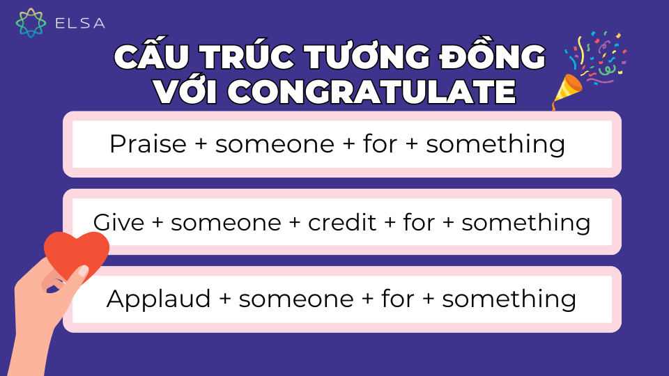 Các cấu trúc tương đồng với congratulate Các cấu trúc tương đồng với congratulate
