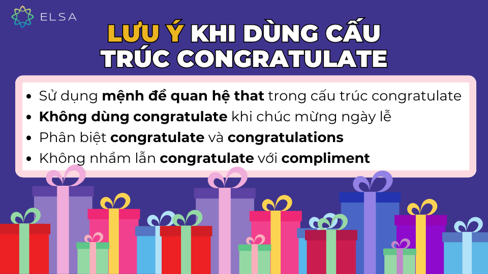 Lưu ý khi dùng cấu trúc Congratulate trong tiếng Anh Lưu ý khi dùng cấu trúc Congratulate trong tiếng Anh