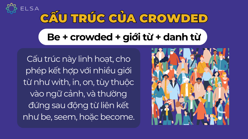 Cấu trúc và vị trí của crowded trong câu tiếng Anh Cấu trúc và vị trí của crowded trong câu tiếng Anh