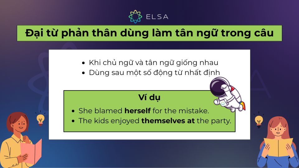 Đại từ phản thân dùng làm tân ngữ trong câu