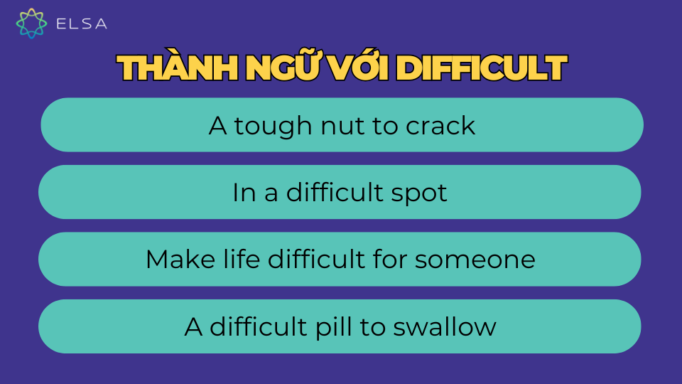 Thành ngữ với difficult Thành ngữ với difficult
