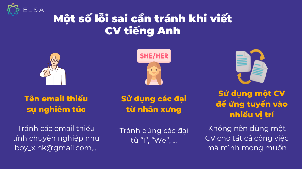 Một số lỗi sai cần tránh khi viết CV tiếng Anh Một số lỗi sai cần tránh khi viết CV tiếng Anh