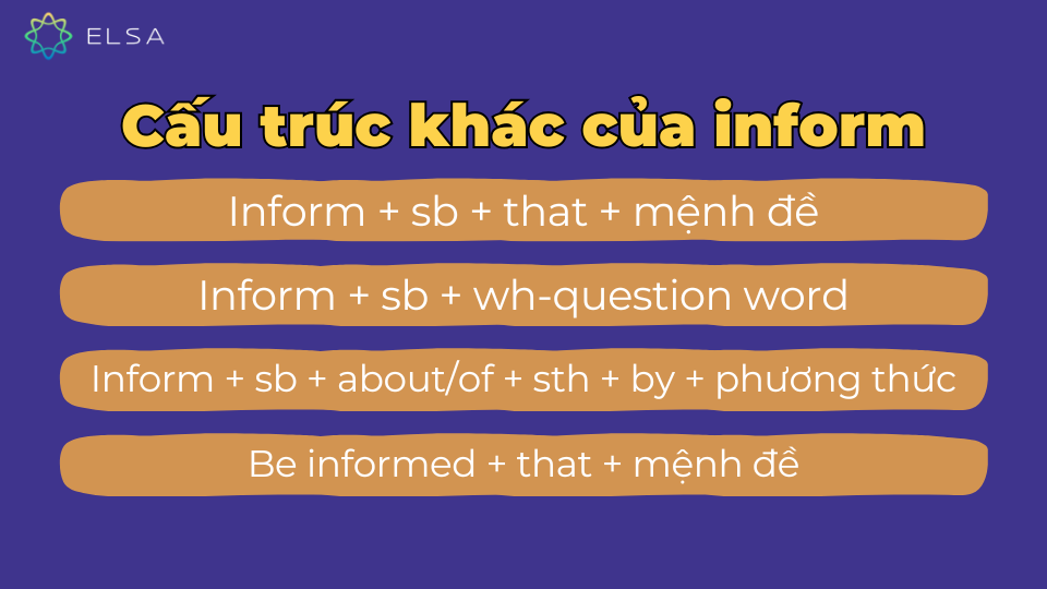 Các cấu trúc khác của inform Các cấu trúc khác của inform