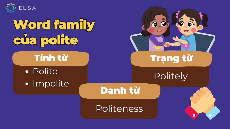 Các word family (họ từ vựng) của polite Các word family (họ từ vựng) của polite