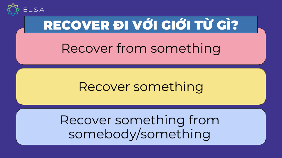 Recover đi với giới từ gì? Các cấu trúc phổ biến Recover đi với giới từ gì? Các cấu trúc phổ biến